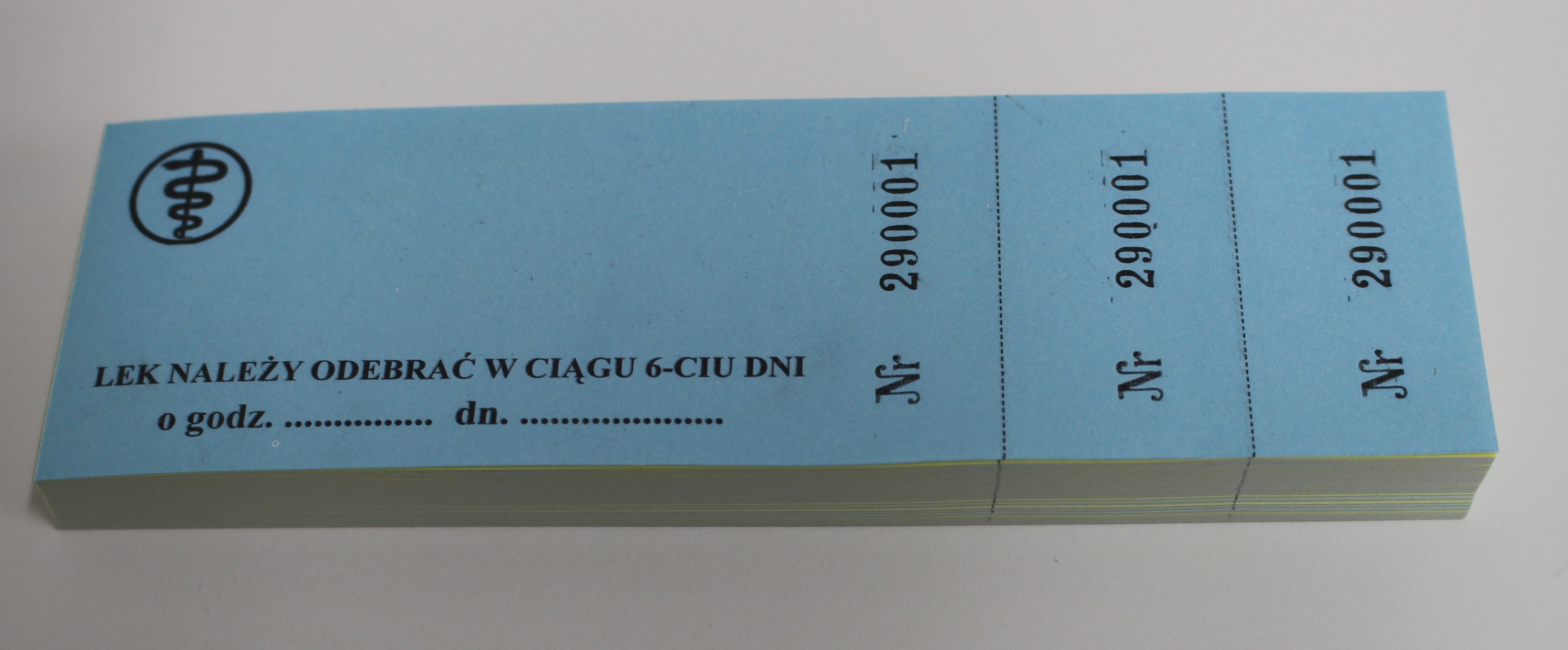 Apteka bloczek numerowany